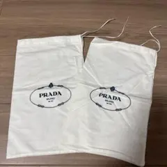 PRADA コットンシューズバッグ 2枚セット