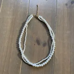 ホワイトパール 2連ネックレス