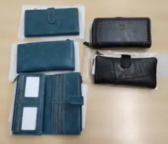 【まとめ＆新品未使用】三つ折り　二つ折り　革財布　5点セット　景品や粗品に！！