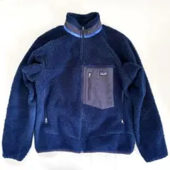 patagoniaパタゴニア レトロx カーデガンMネイビー/ブラック裏地レッド