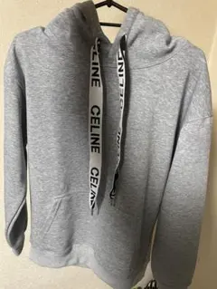 CELINE グレー フード付きパーカー