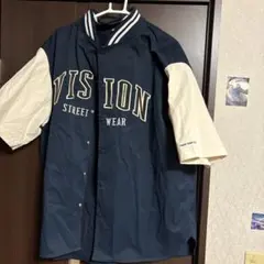 VISION STREET WEAR スタジャン ネイビー/クリーム