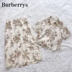 Burberrys 花柄 ベージュ ヴィンテージ 上品 シフォン セットアップ