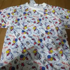 Hello Kitty 総柄 半袖Tシャツ ホワイト