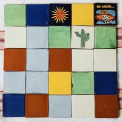 メキシコ タイル 花柄 105mm角など 28枚セット 現地にて購入 - メルカリ