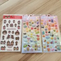 今流行りのぷっくりシール3点まとめ売り！