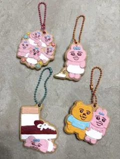 おぱんちゅうさぎ　クッキーチャームコット　4点