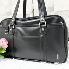 Ｔ*Ｔ様 人気　EASTBOY スクールバッグ レザー ブラック 女神 刺繍 ピ