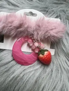 ヘアゴム　じゃらじゃらヘアゴム　ビーズヘアゴム