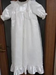 《コシノヒロコ》ロング　ベビードレス レース　ベビー帽子