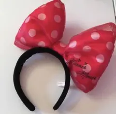 ディズニーリゾート　ミニー　耳　水玉カチューシャ