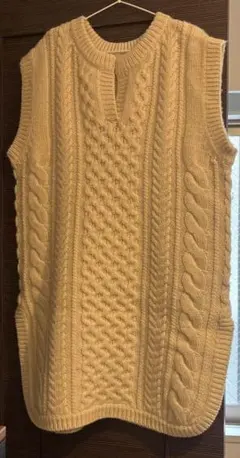 AURALEE HARD TWIST MERINO ARAN KNIT VEST - メルカリ