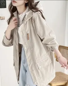 新品classicalelf ボアライナ一付き3wayミドル丈マウンテンパーカS