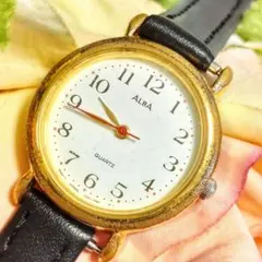 稼動/新品電池交換　セイコー　アルバ　レディース腕時計　ゴールド　ベルト新品