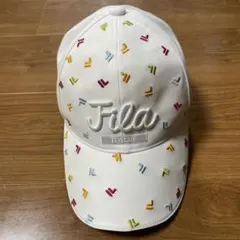Fila 刺繍デザイン キャップ ホワイト