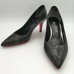 DIANA パイソン ポインテッドトゥ パンプス レッドソール