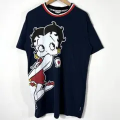 【90sヴィンテージ】ベティちゃん リンガーTシャツ L ネイビー キャラT⁠