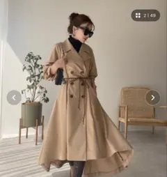 eimy istoire ロングチェスターコート ミント S - メルカリ