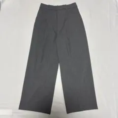 ユニクロ UNIQLO タックワイドパンツ グレー M