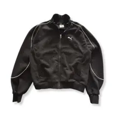 PUMA トラックジャケット ジャージ ブラック 総柄 S
