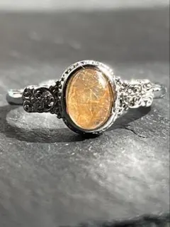 ルチルクォーツ　リング　真鍮　№13