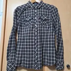 BURBERRY BLUE LABEL フリル チェック シャツ 38 山陽商会