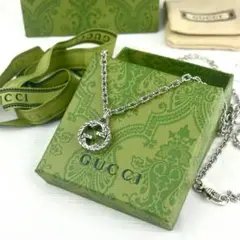 美品⭐️GUCCI ネックレス アラベスク インターロッキング 燻 シルバー