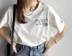 クラシカルエルフ　オーガニックコットン　らくがき風刺繍Tシャツ　XLのサムネイル