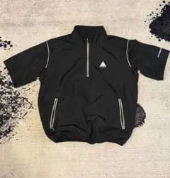 le coq sportif ハーフジップ 半袖 ジャージ ブラック 古着のサムネイル