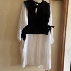 ノースリーブ シャツワンピース 3L ブラック