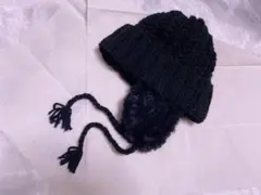 耳あて付きニット帽子