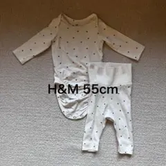 H&M ハート柄ロンパース55cm