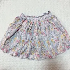 ソルボワ SOLBOIS キュロット 100cm 子供服 フレアスカート 花柄のサムネイル