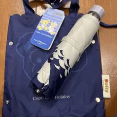 新品未使用タグ付き ディズニー限定　ダッフィー日傘　晴雨兼用　折り畳み傘のサムネイル