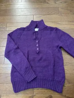 パープル ニット