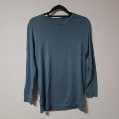 ユニクロ UNIQLO ヒートテック クルーネックT 長袖 M ブルーグリーン