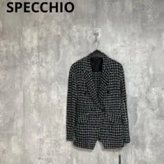 新品　SPECCHIO　シャトルプリーツダブルテーラードジャケット　40のサムネイル