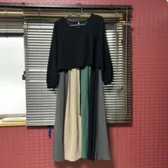 グリーン ロングワンピース