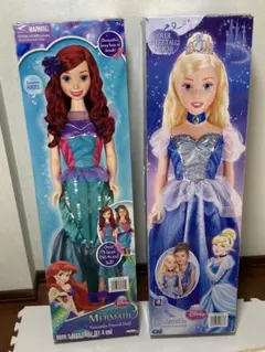 特大人形　アリエル　シンデレラ セット 約91.4cm ディズニープリンセス