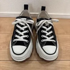 コンバース オールスター トレックウエーブ スニーカー ローカット 厚底 黒