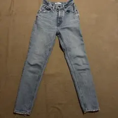 moussy ライトブルー ハイウエストデニム　スリム　22