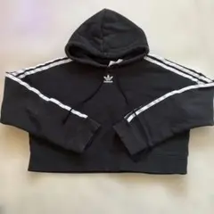adidas クロップド パーカー　Lサイズ