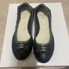 CHANEL フラットシューズ ブラック