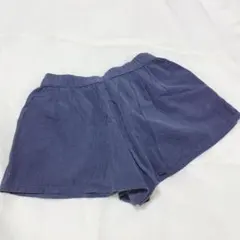 レディース ショートパンツ キュロット ネイビーのサムネイル