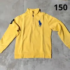 POLO　イエロー ポロシャツ ジップアップ