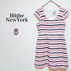 Blithe NewYork ストライプ 半袖 ワンピース 【6】 カラフルのサムネイル