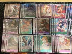 緑紫ルフィデッキ　ルフィ　ゾロ　ナミ　サンジ　プリン　ブルックsr まとめ売り