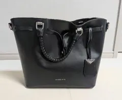 MICHAEL KORS ハンドバッグ ブラック 編み込みハンドルのサムネイル