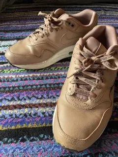 Nike Air Max 1 SE ベージュ 6.5 23.5cm 靴紐かわいい