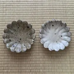 未使用】石川裕信 輪花皿ペア 白2枚セット プレート 作家 - メルカリ